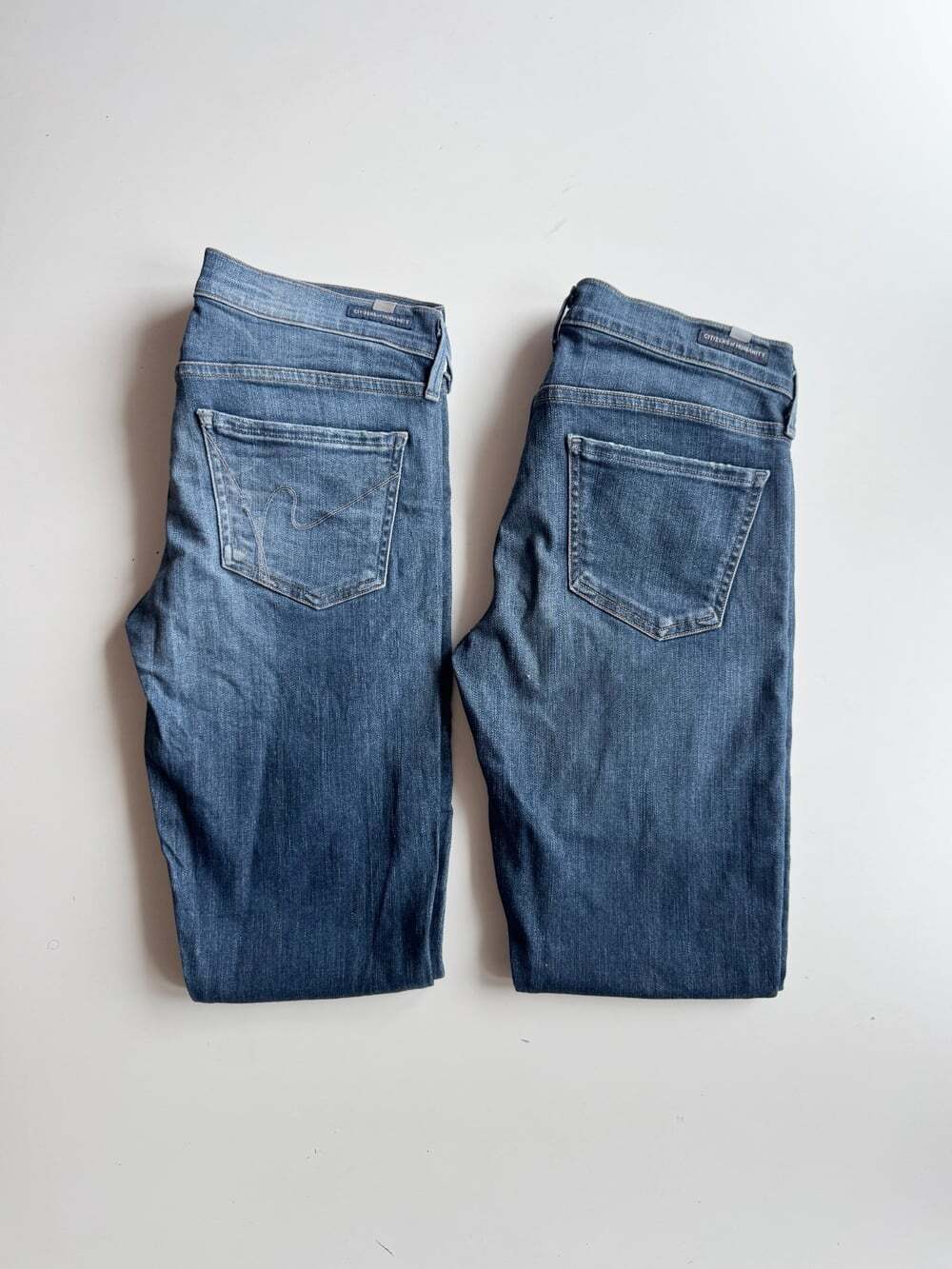 Lot of 2 CITIZENS OF HUMANITY Avedon Dark Rinse Low Rise Skinny Jeans, Size 28